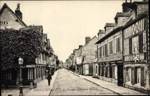 Ak Pont l'Évêque Calvados, Grande Rue Saint Michel