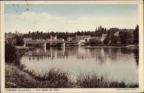 Ak Thésée Loir et Cher, Les bords du Cher