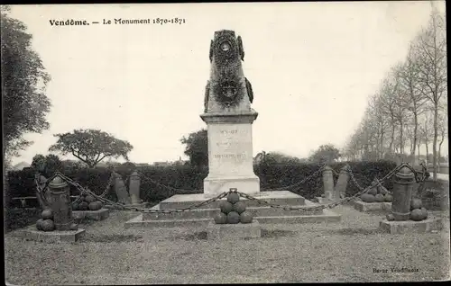 Ak Vendôme Loir et Cher, Le Monument 1870-1871