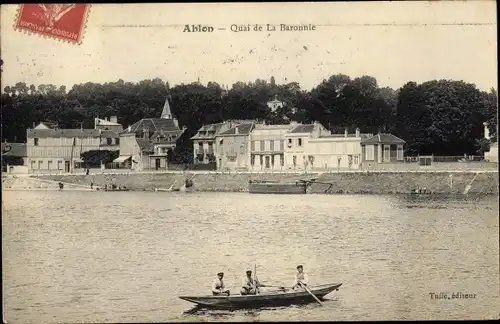 Ak Ablon Val de Marne, Quai de la Baronnie