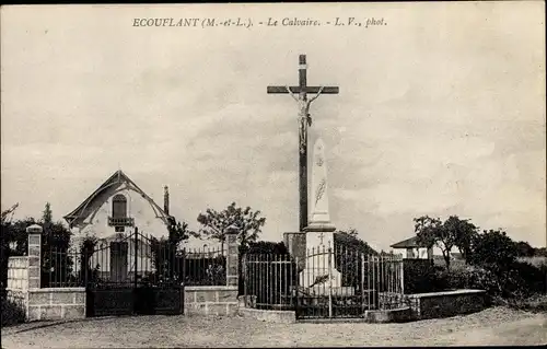 Ak Écouflant Maine et Loire, Le Calvaire