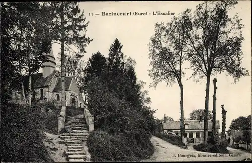 Ak Bazincourt Eure, L´Escalier