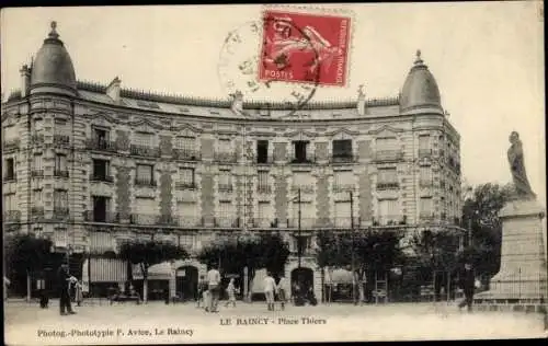 Ak Le Raincy Seine Saint Denis, Place Thiers