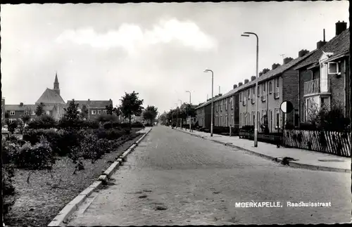 Ak Moerkapelle Südholland, Raadhuisstraat