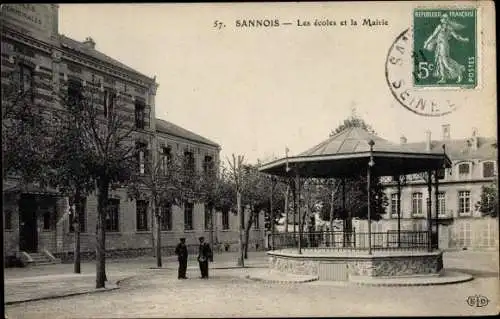 Ak Sannois Val d’Oise, Écoles et Mairie