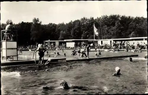 Ak Vledder Drenthe, Adelhof, Schwimmbad