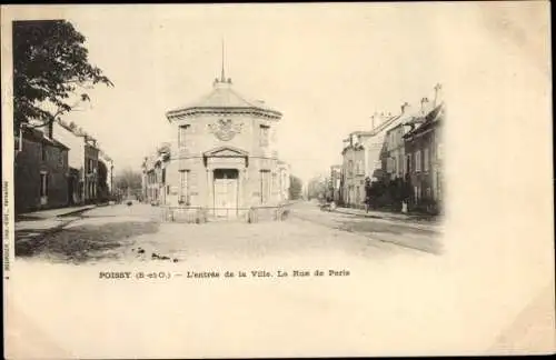 Ak Poissy Yvelines, L'Entree de la Ville, La Rue de Paris