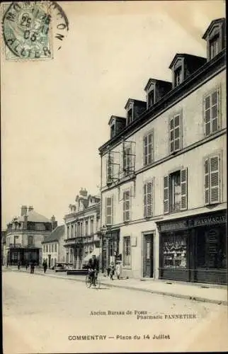 Ak Commentry Allier, Place du 14 Juillet, Pharmacie