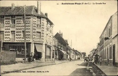 Ak Ambleteuse Pas de Calais, La Grande Rue
