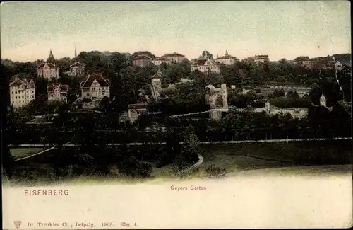 Ak Eisenberg in Thüringen, Geyers Garten