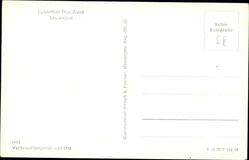 Ak Luisenthal im Thüringer Wald, Schwimmbad