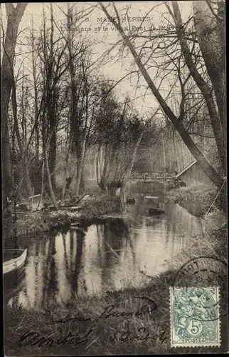 Ak Malesherbes Loiret, L´Essonne et le Vieux Pont