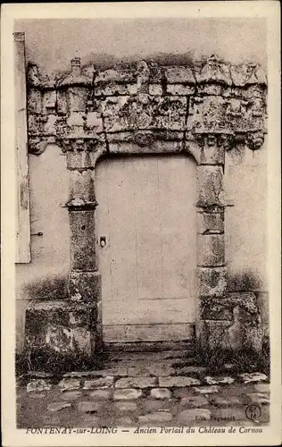 Ak Fontenay sur Loing Loiret, Ancien Portail du Château de Cornou