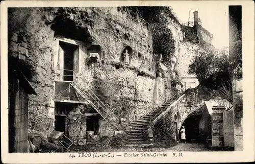 Ak Troo Loir et Cher, Escalier Saint Gabriel