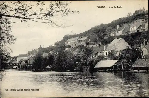 Ak Troo Loir et Cher, Vue du Loir