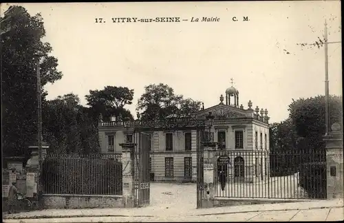 Ak Vitry Val de Marne, La Mairie