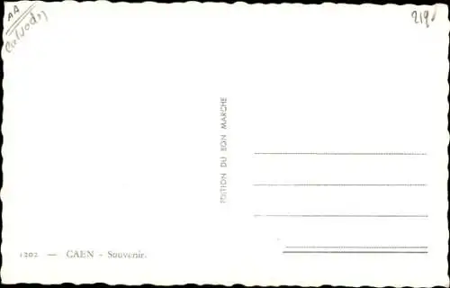 Ak Caen Calvados, Abbaye aux Hommes, Église Saint Pierre, Château