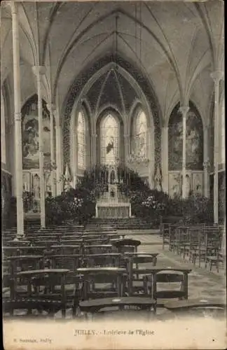 Ak Juilly Seine et Marne, Intérieur de l´Église