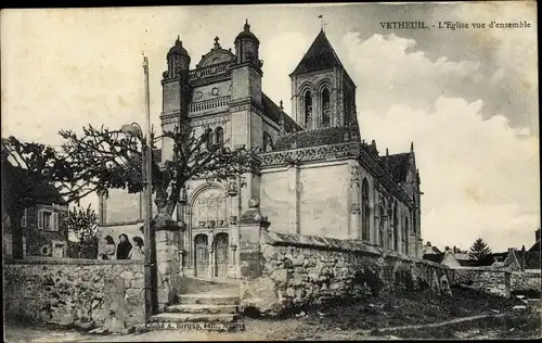 Ak Vétheuil Val-d´Oise, Église
