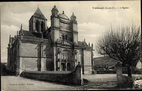 Ak Vétheuil Val-d´Oise, Église