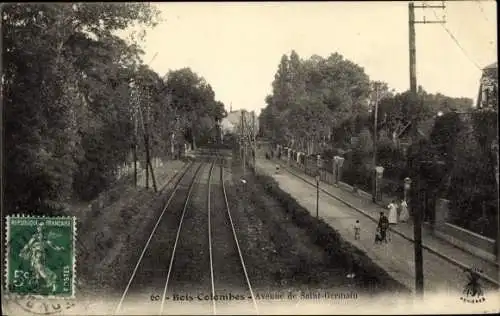 Ak Bois Colombes Hauts de Seine, Avenue de Saint-Germain