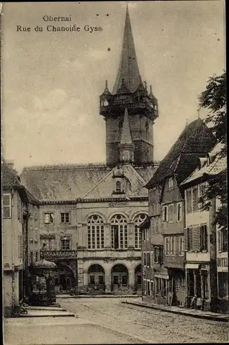 Ak Obernai Oberehnheim Elsass Bas Rhin, Rue du Chanoirie Gyss.