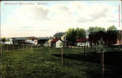 Ak Altmünsterol Montreux-Vieux Elsass Haut Rhin, Güterhallen