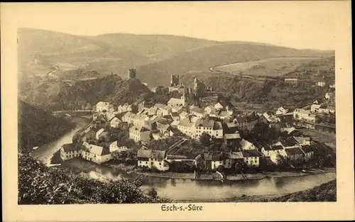 Ak Esch sur Sure Luxemburg, Gesamtansicht, Hôtel de la Sure