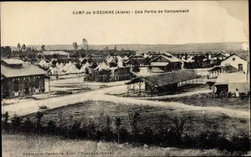 Ak Sissonne Aisne Frankreich, Une Partie de Campement