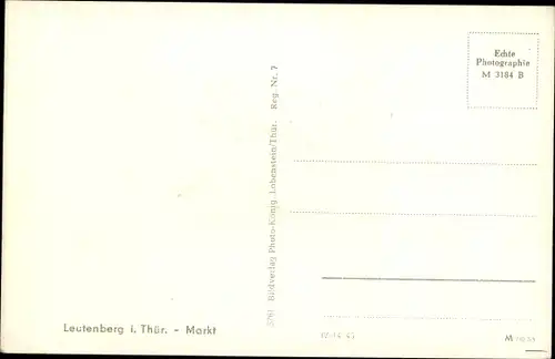 Ak Bad Leutenberg Thüringen, Markt, Kirche