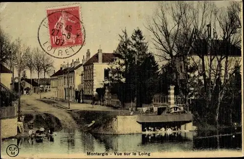 Ak Montargis Loiret, Vue sur le Loing