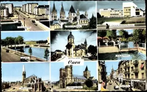 Litho Caen Calvados, Abbaye aux Hommes, Université, Avenue du 6 Juin