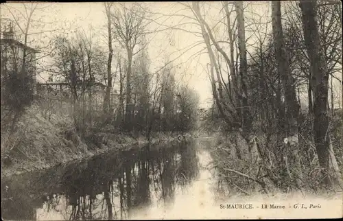 Ak Saint Maurice Val-de-Marne, Uferpartie