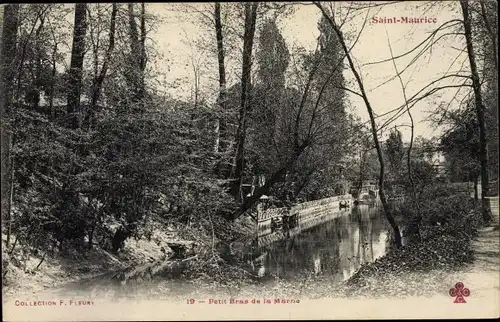 Ak Saint Maurice Val-de-Marne, Petit Bras de la Marne