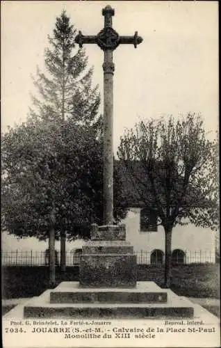 Ak Jouarre Seine et Marne, Calvaire de la Place Saint Paul