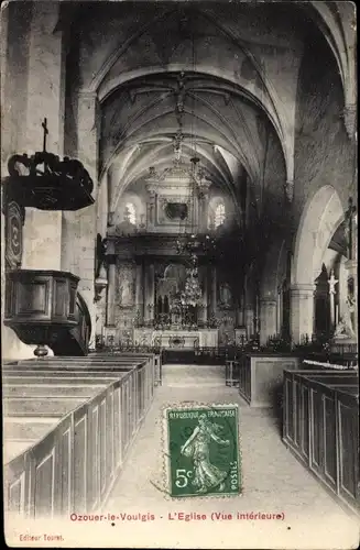 Ak Ozouer le Voulgis Seine et Marne, L´Église