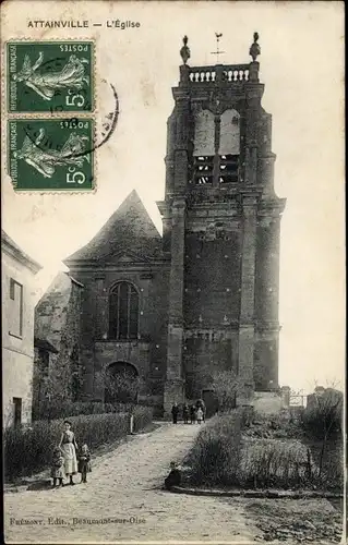 Ak Attainville Val-d´Oise, Église