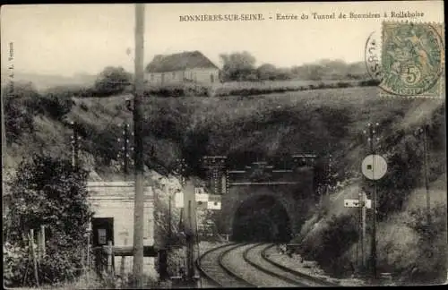 Ak Bonnières-sur-Seine Yvelines, Entree du Tunnel