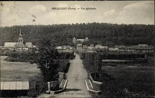 Ak Serquigny Eure, Vue Générale