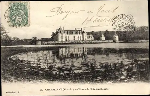 Ak Chambellay Maine-et-Loire, Château du Bois-Montboucher