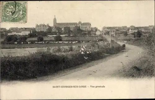 Ak Saint Georges sur Loire Maine-et-Loire, Vue Générale