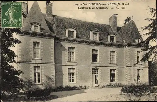 Ak Saint Georges sur Loire Maine-et-Loire, Château de la Benaudière