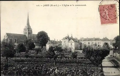 Ak Jarzé Maine et Loire, Église et la Communauté