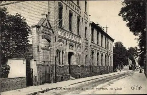 Ak Bois Colombes Hauts de Seine, Rue Guizot, Groupe scolaire Paul Bert