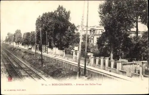 Ak Bois Colombes Hauts de Seine, Avenue des Belles-Vues