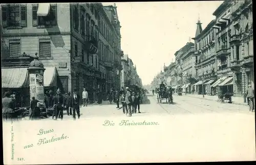 Ak Karlsruhe in Baden Württemberg, Kaiserstraße