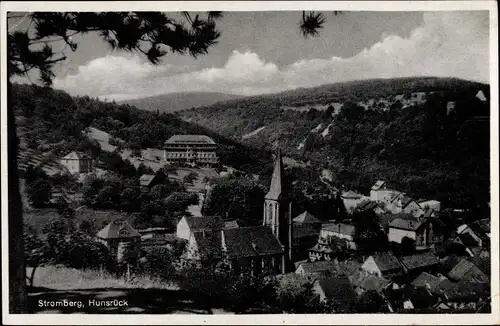Ak Stromberg im Hunsrück, Teilansicht, Kirche