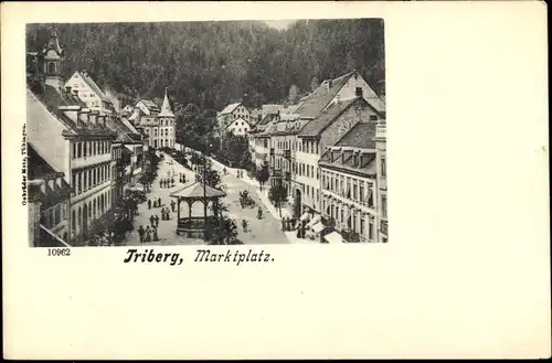 Ak Triberg im Schwarzwald, Marktplatz