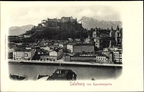 Ak Salzburg in Österreich, Stadt mit Kapuzinergarten