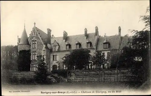 Ak Savigny-sur-Braye Loir et Cher, Château de Glatigny